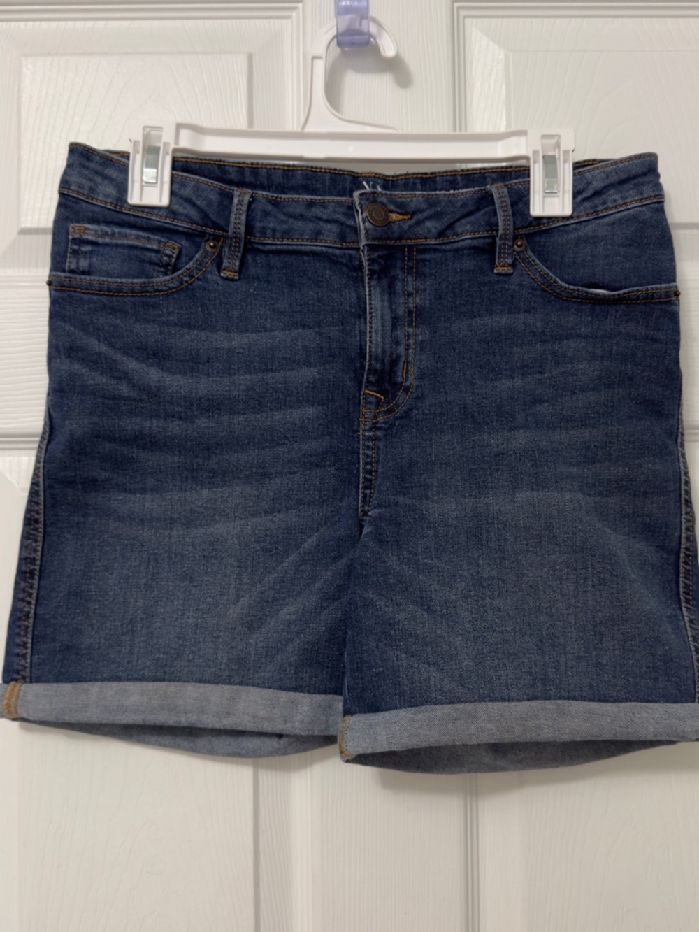 New York & Company Dark Blue Denim Jean Shorts